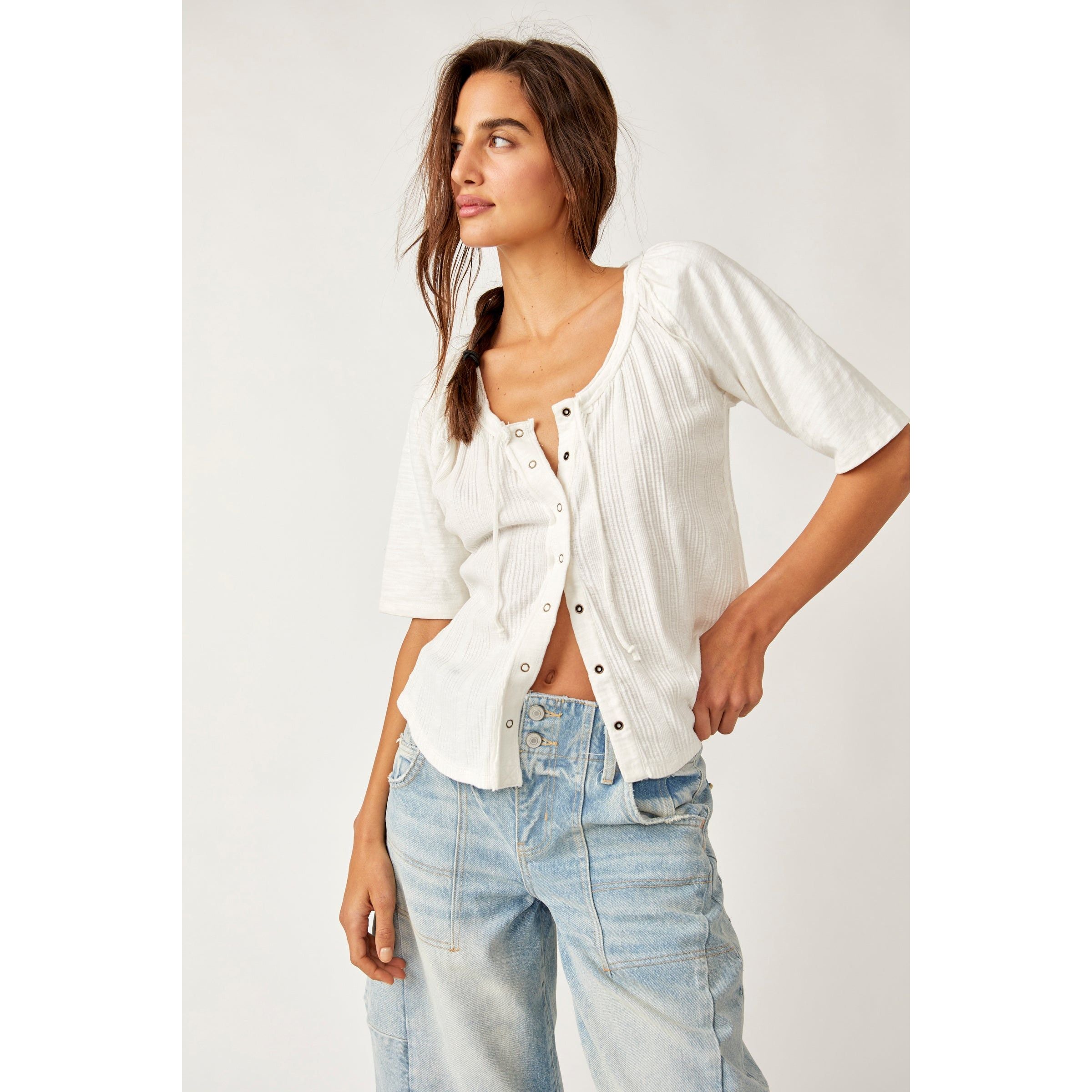 Free People - Daisy Tee in Optic White