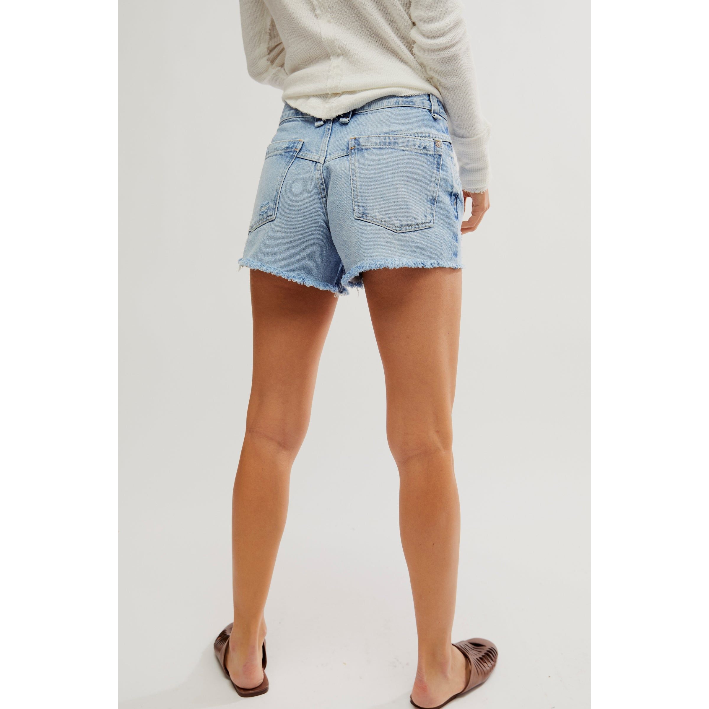 Free People - Now Or Never Denim Shorts in Moon Child