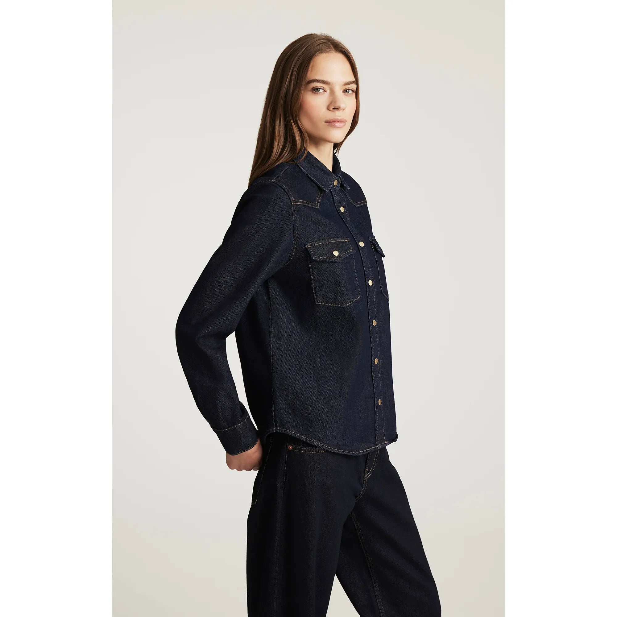 Mavi - Angela Denim Shirt in Rinse Classic Denim