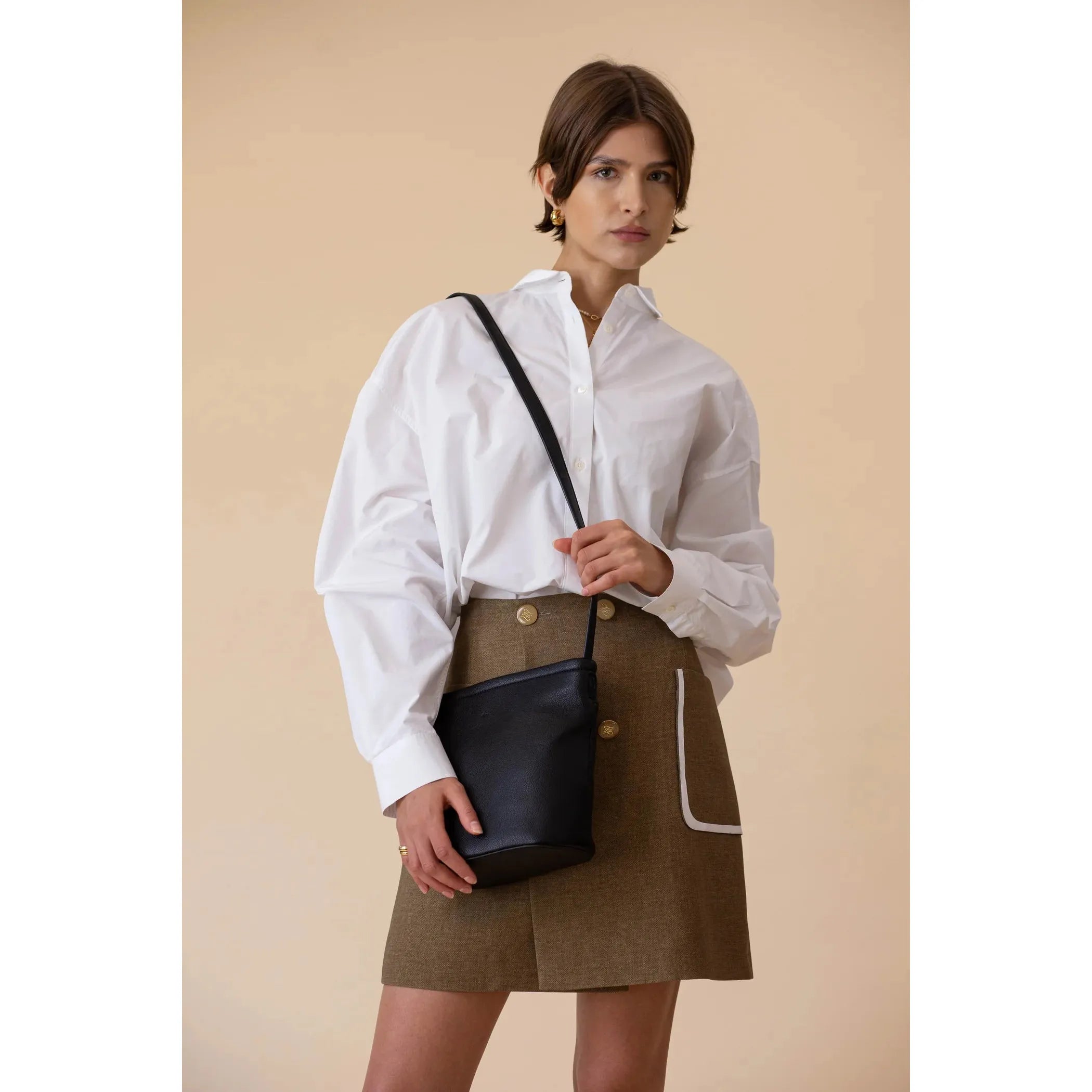 ELA - Mini Mia Bucket Bag in Black