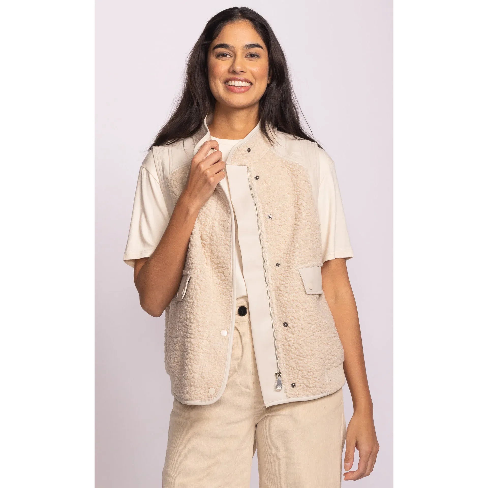 Pink Martini - Vincino Vest in Beige