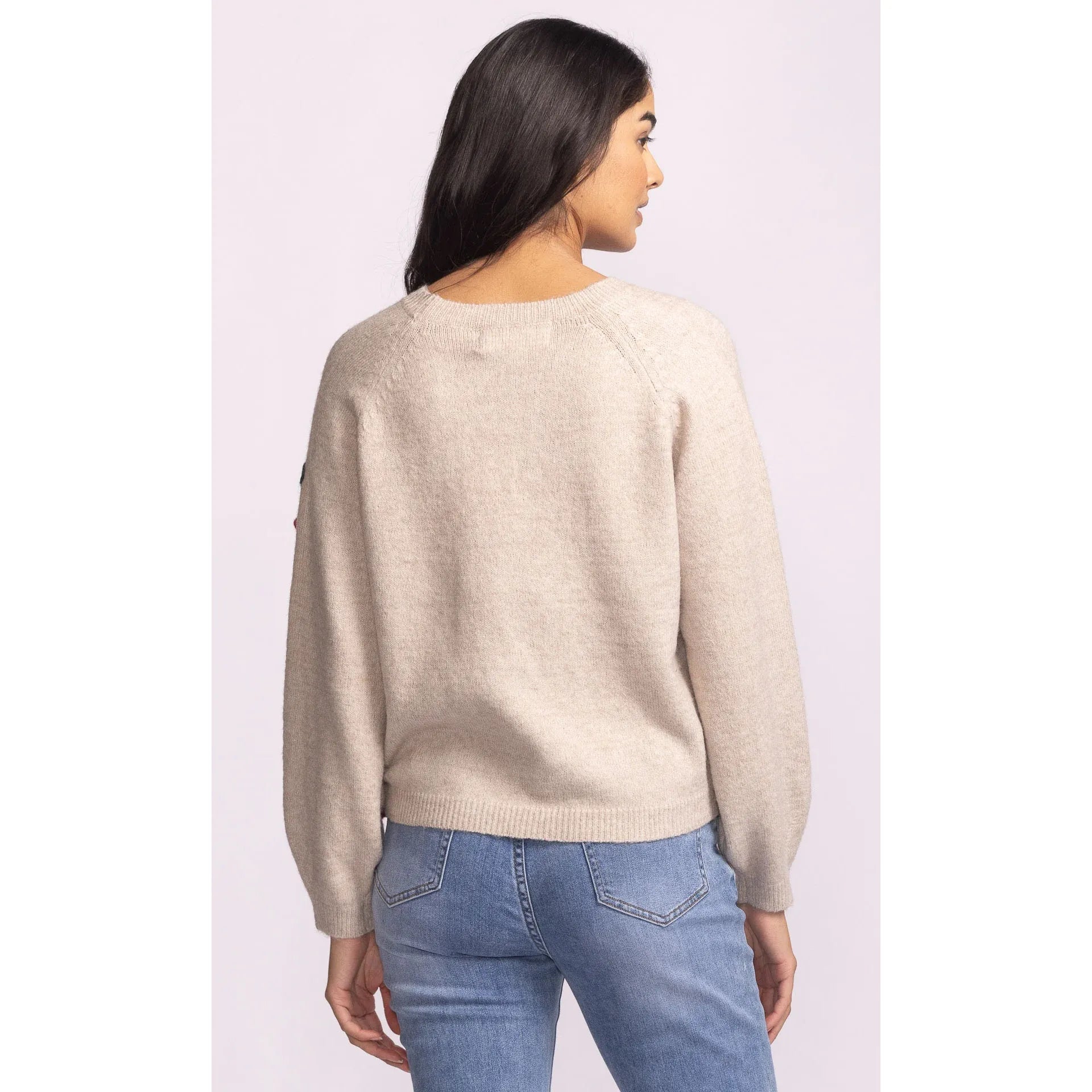 Pink Martini -  Mon Cherry Sweater in Beige