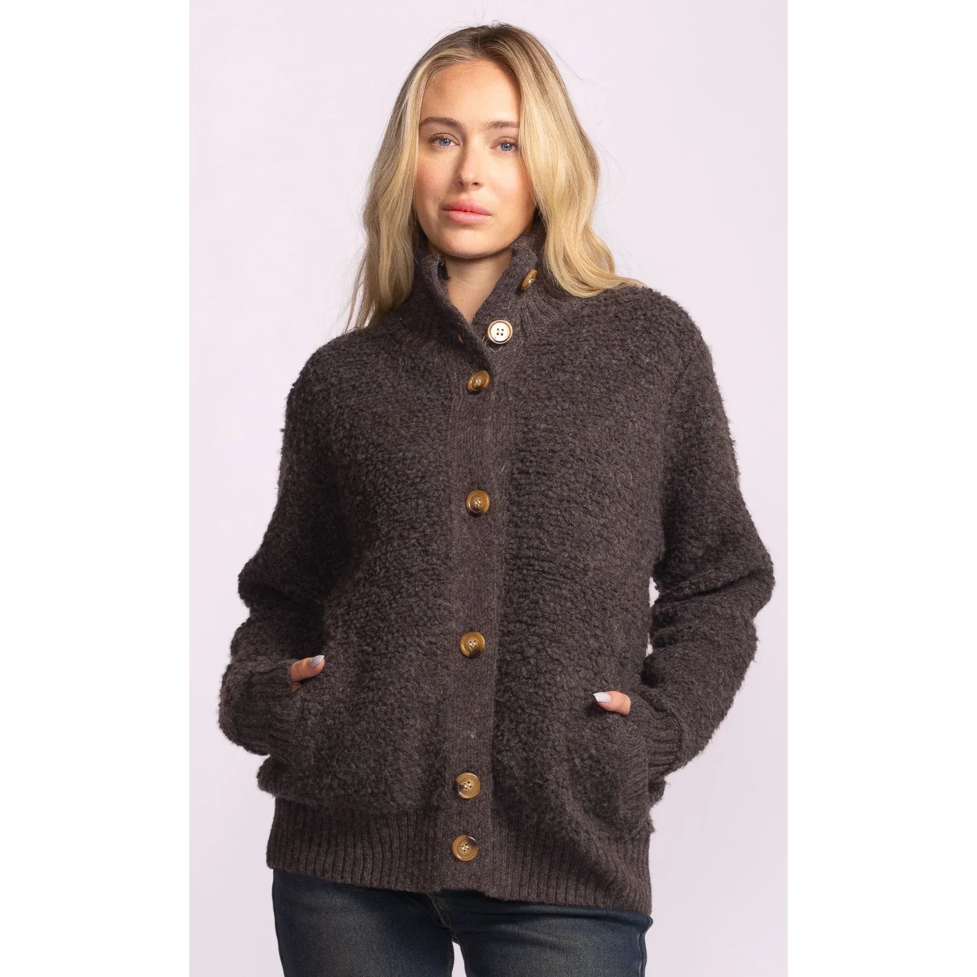Pink Martini - Dolly Cardigan in Dark Grey