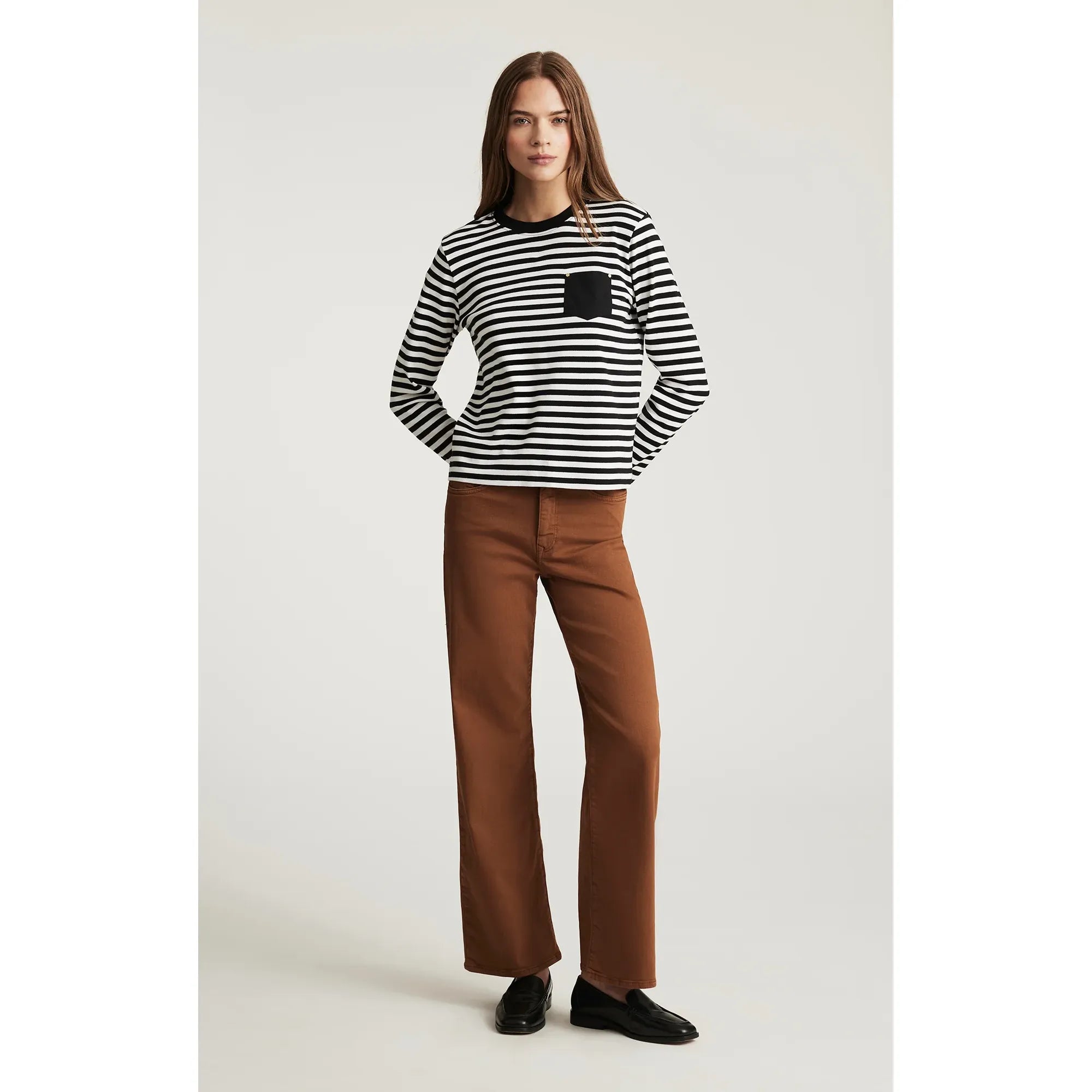 Mavi - Alena Wide Leg in Camel Flex Blue