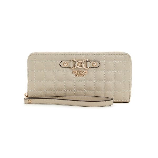 Guess - Nadira Large Zip Around Wallet in Light Taupe
