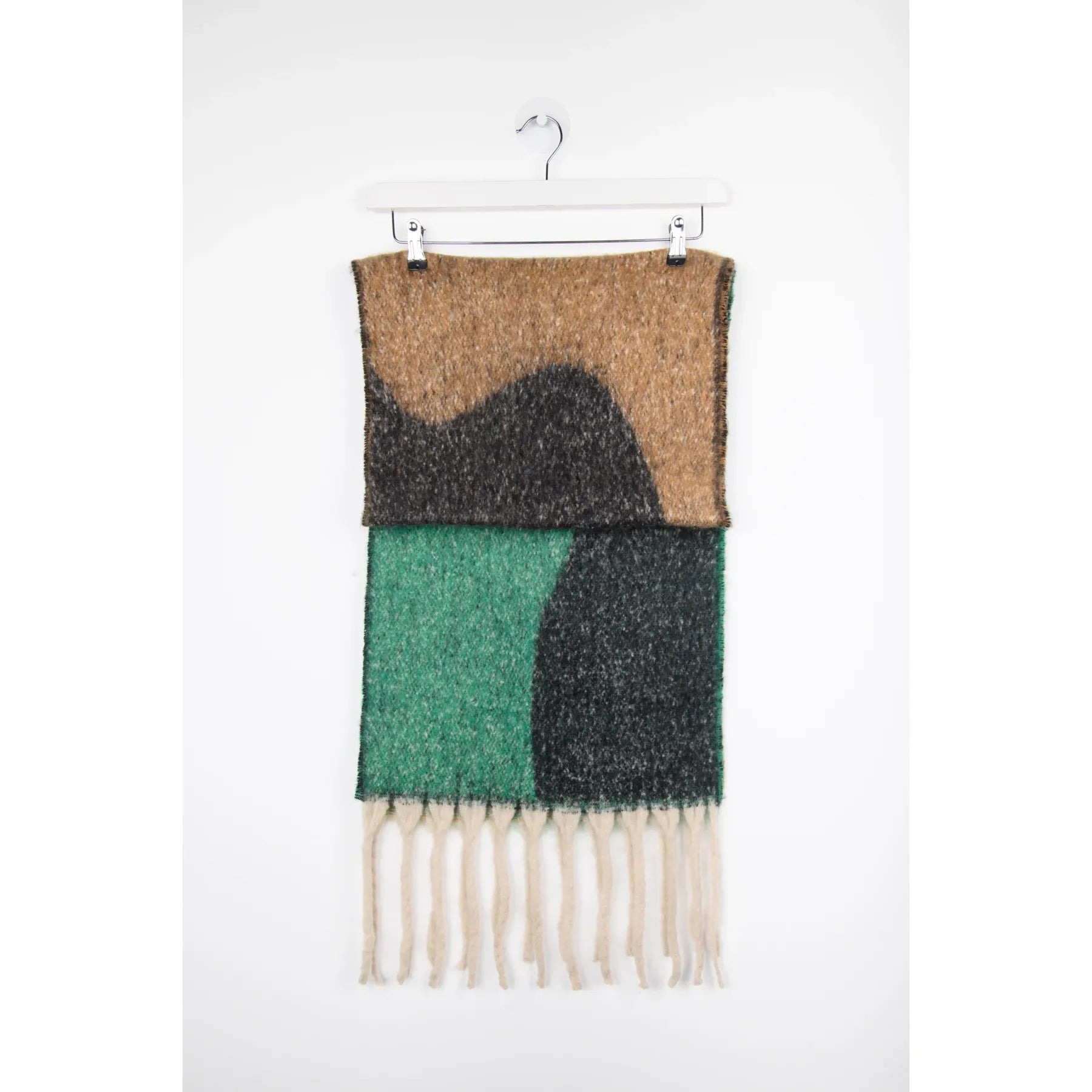 24 Colours - Colour Block Scarf in Green