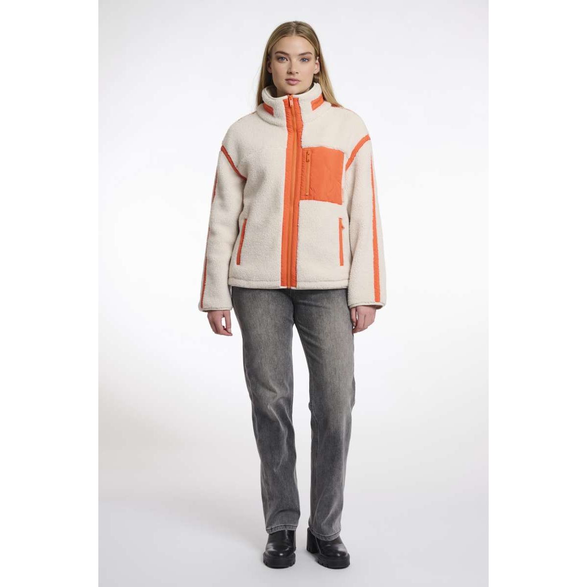 Rino & Pelle - Bisma Teddy Cropped Jacket in Birch Orange