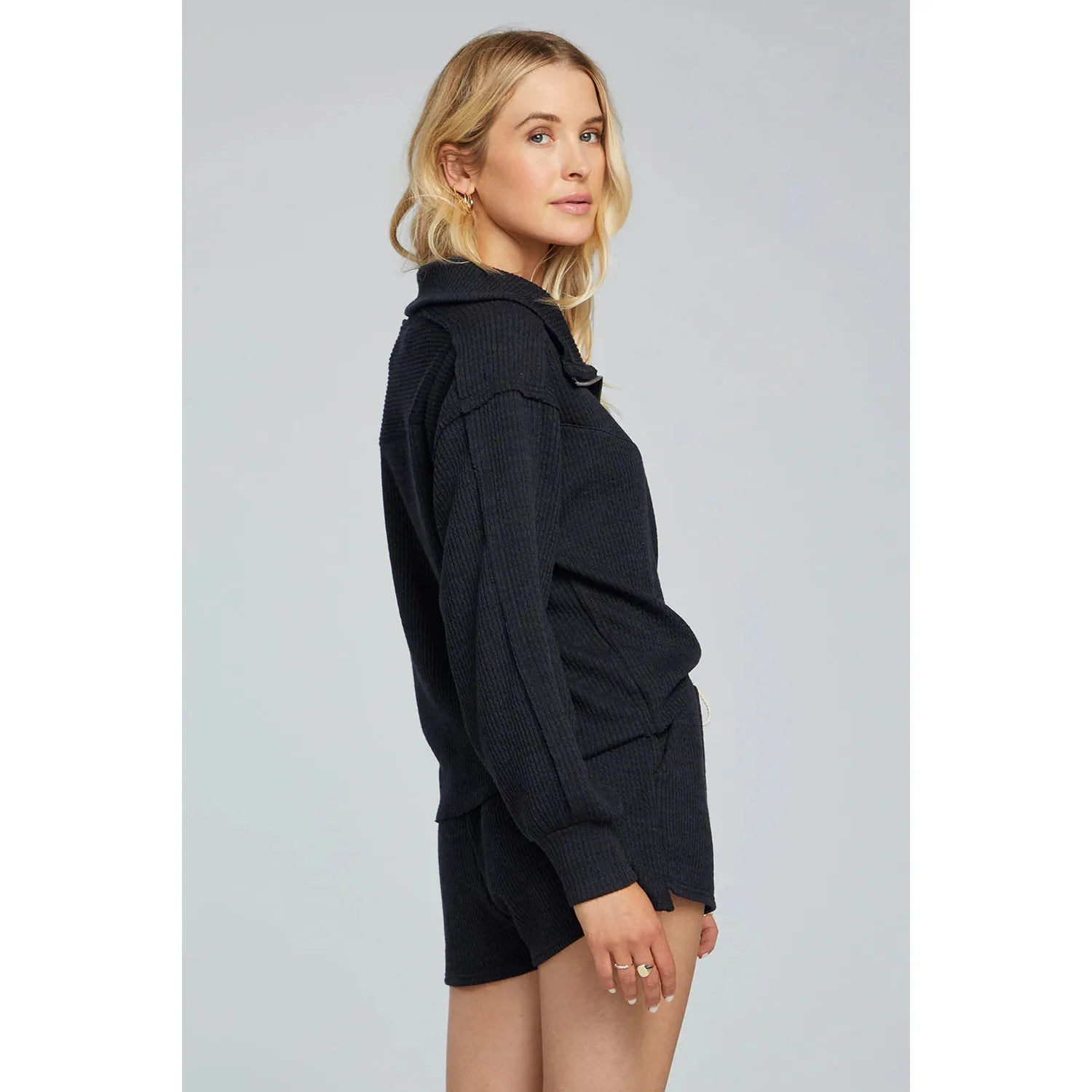Saltwater Luxe - Half Zip Pullover in Black