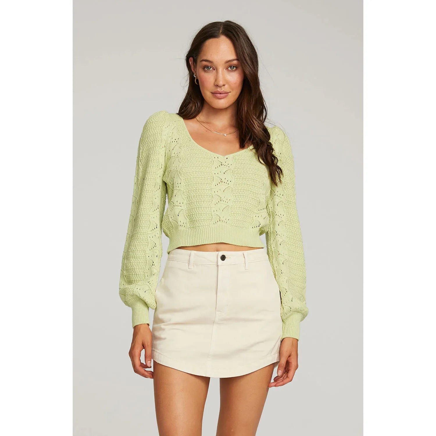 Saltwater Luxe - Karrinna Sweater in Limelight