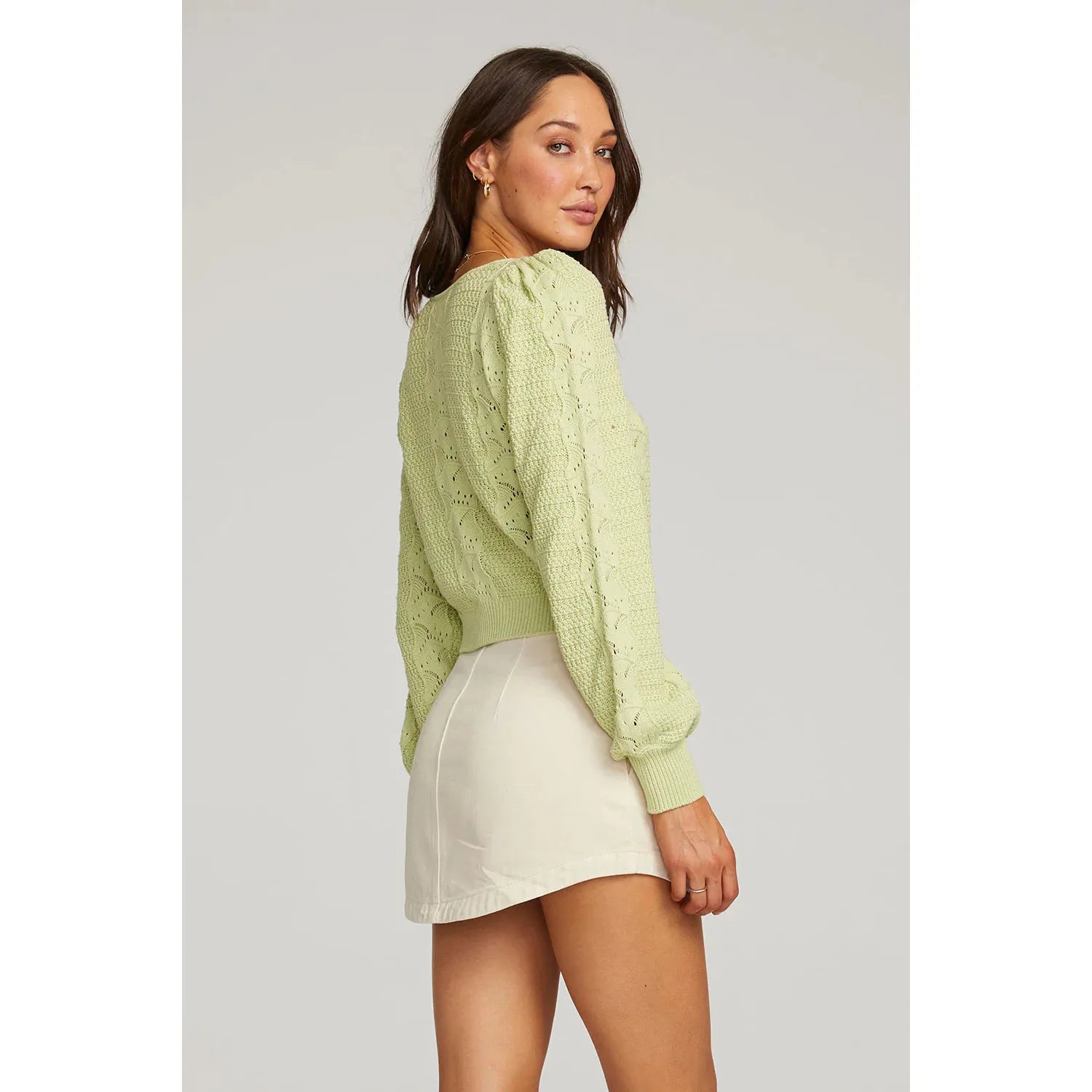 Saltwater Luxe - Karrinna Sweater in Limelight