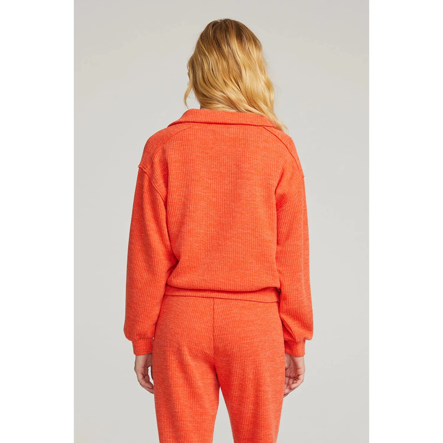 Saltwater Luxe - Half Zip Pullover in Hot Orange