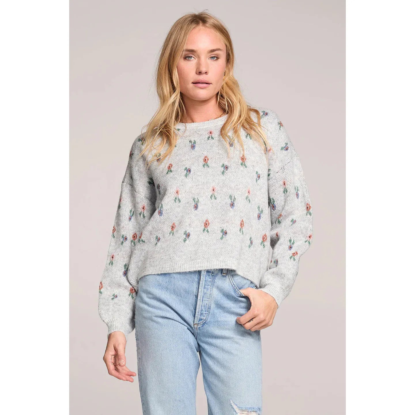 Saltwater Luxe - Annika Sweater in Heather Grey