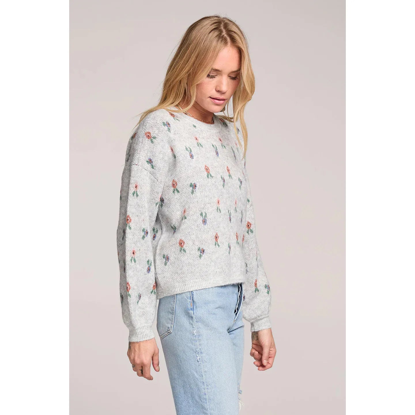 Saltwater Luxe - Annika Sweater in Heather Grey