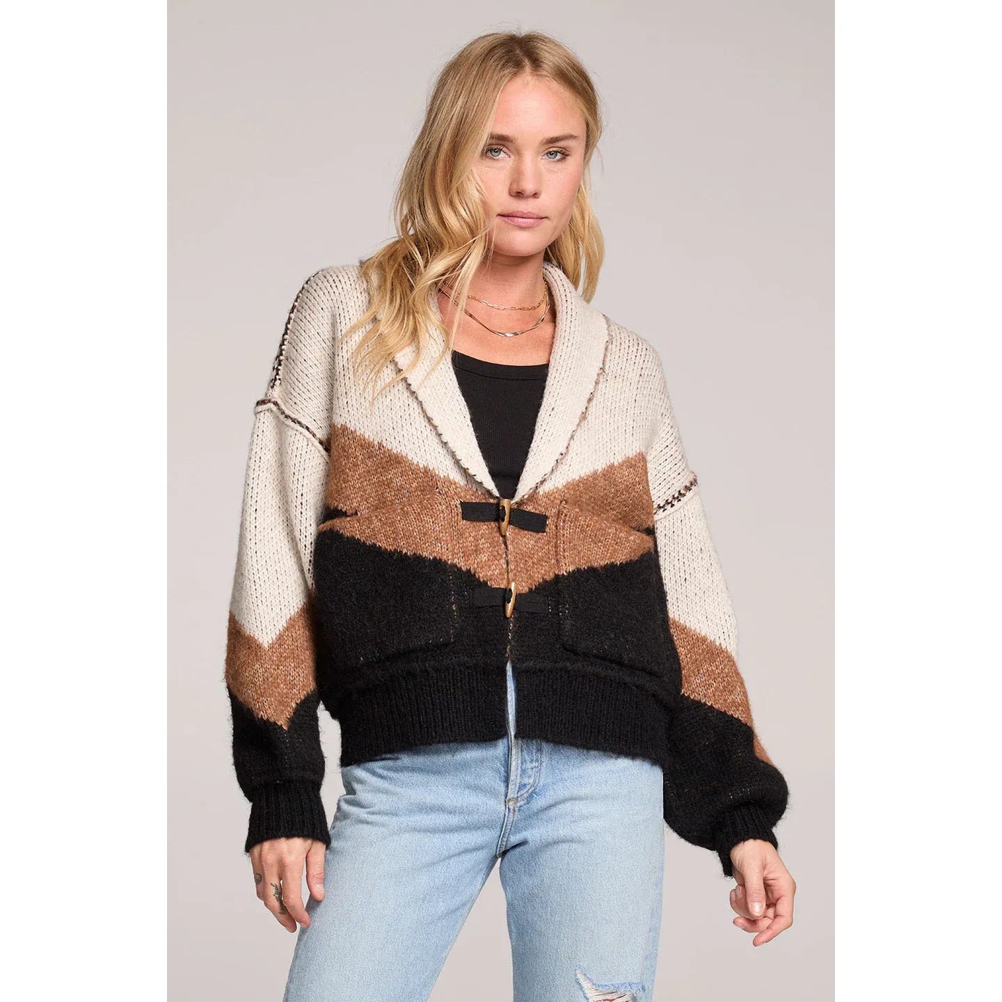 Saltwater Luxe -  Cain Cardigan Sweater in Natural