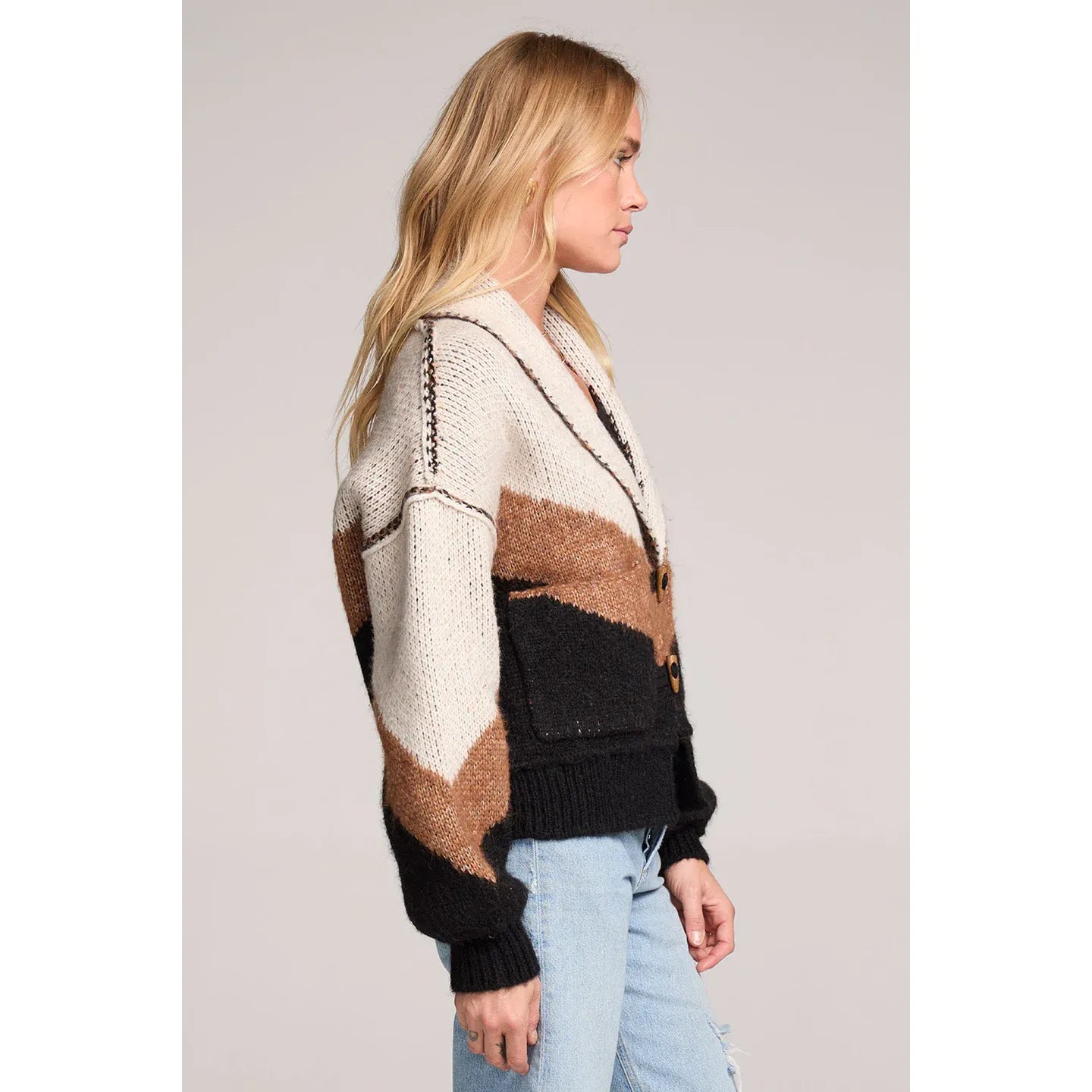 Saltwater Luxe -  Cain Cardigan Sweater in Natural