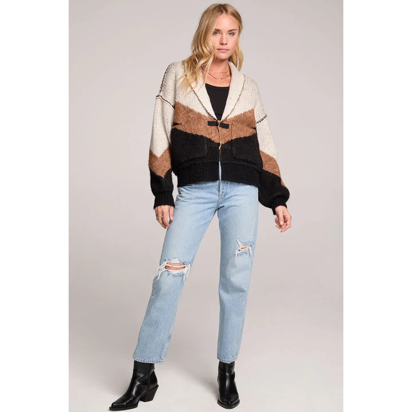 Saltwater Luxe -  Cain Cardigan Sweater in Natural