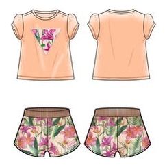 Guess - Infant Girls 2 Piece Set in Tangerine Sorbet