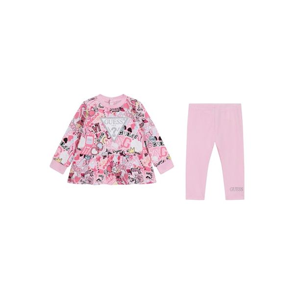 Guess - Infant Girls 2 Piece Set in Sticker Collage