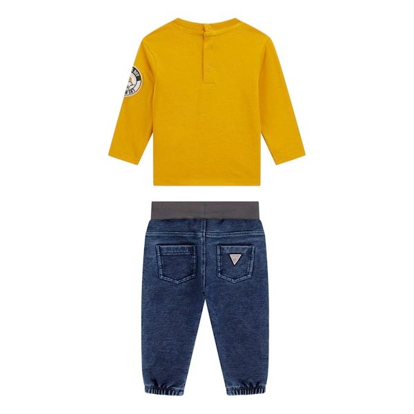 Guess - Infant Boys 2 Piece Top & Jean in Dune Gold