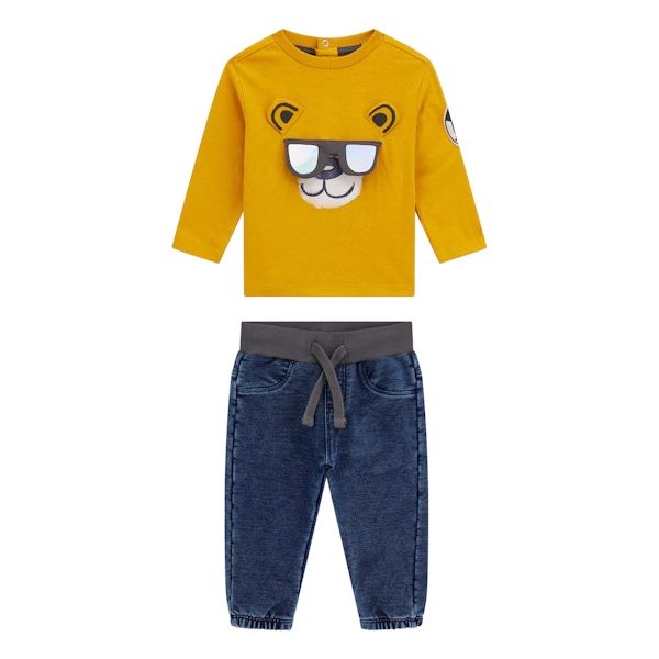 Guess - Infant Boys 2 Piece Top & Jean in Dune Gold