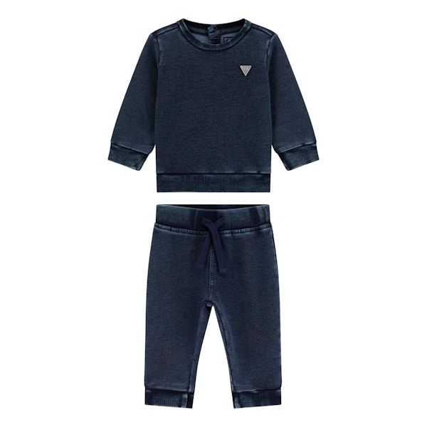Guess - Infant Boys Sweatsuit in Vintage Blue Wash