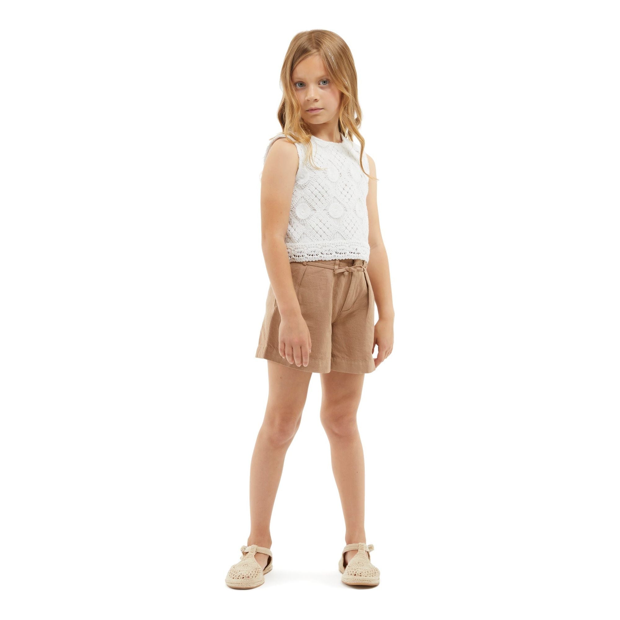 Guess - Girls Lace Tank in Cream White