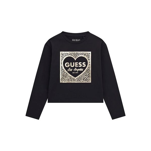 Guess - Girls Logo Long Sleeve in Black