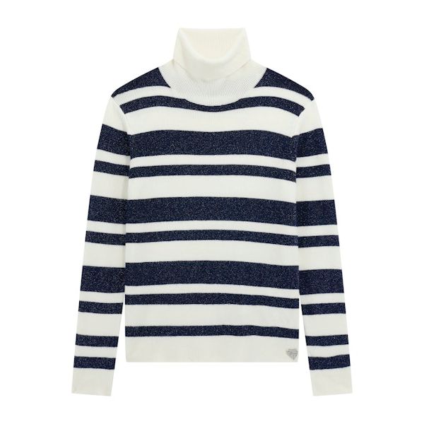 Guess - Girls Striped Sweater in White/Navy