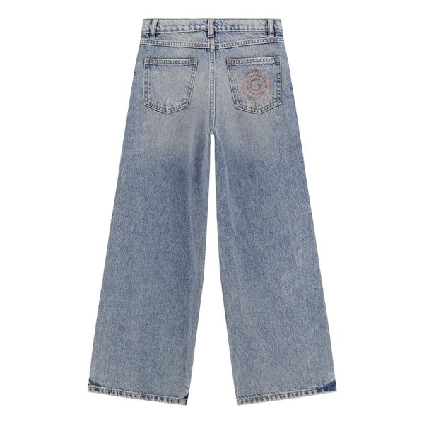 Guess - Girls Rigid Denim 90's Jean in Indigo Rips
