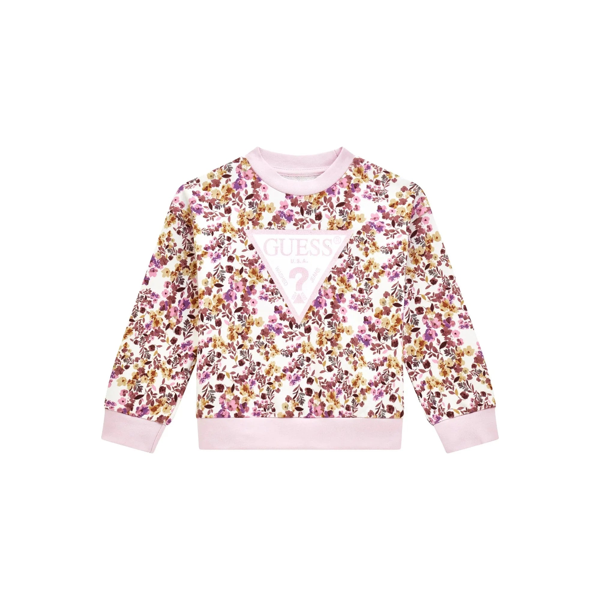 Guess - Toddler Girls Sweatshirt in Watercolour Flowers