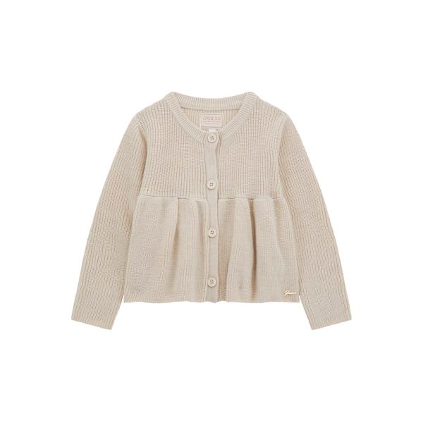Guess - Toddler Girls Cardigan in Light Oatmeal