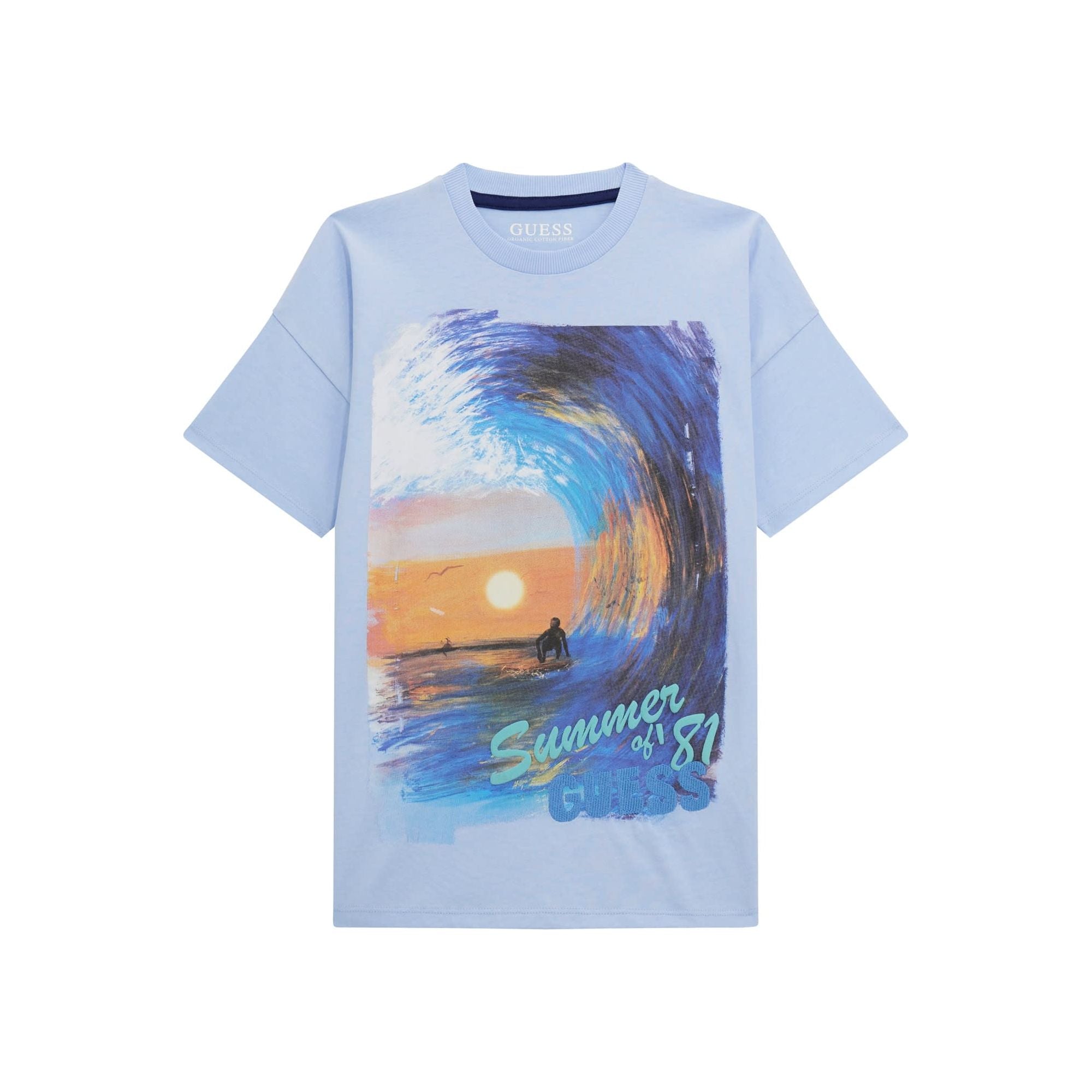 Guess - Boys Oversized Tee in Soft Blue