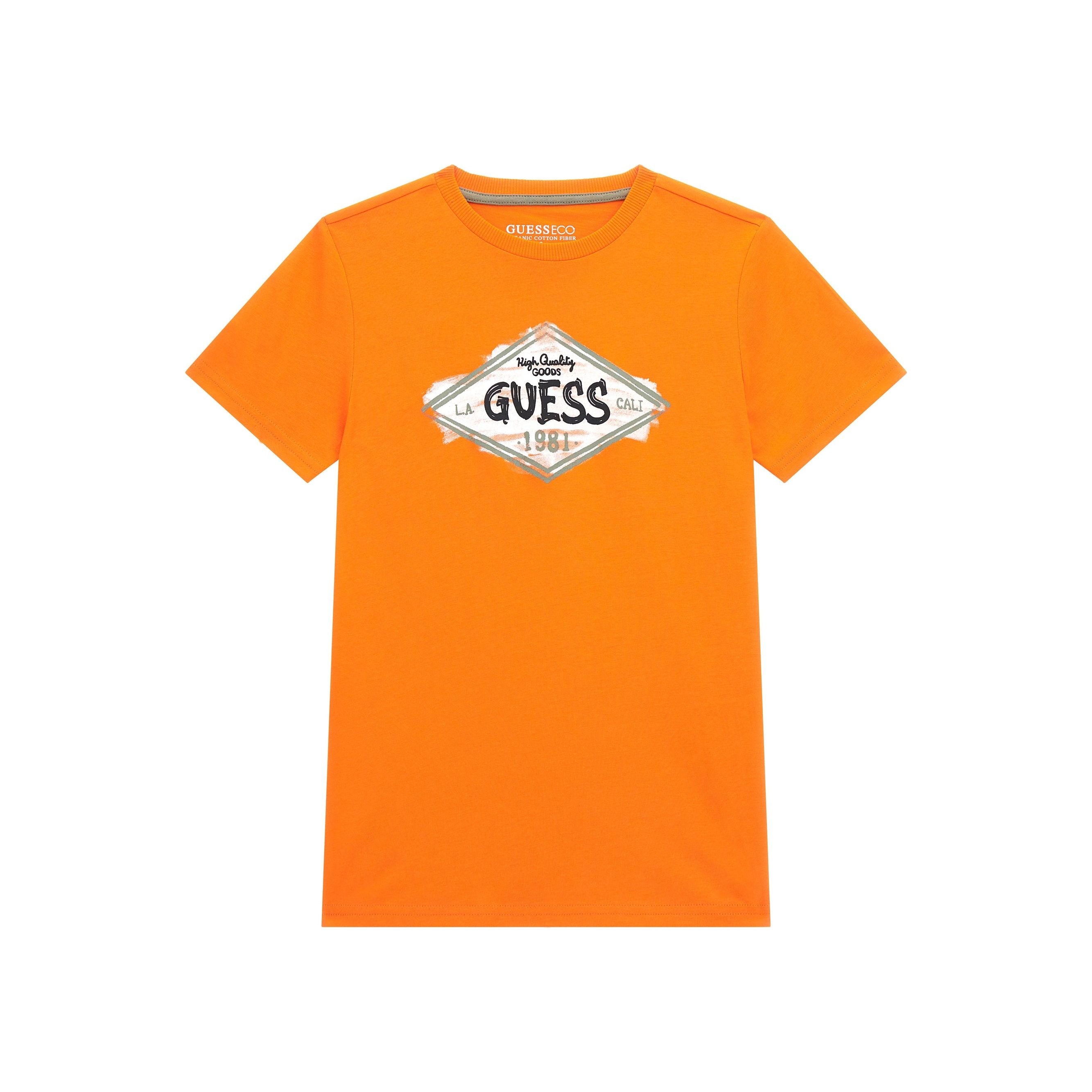 Guess - Boys Logo Tee in Orange