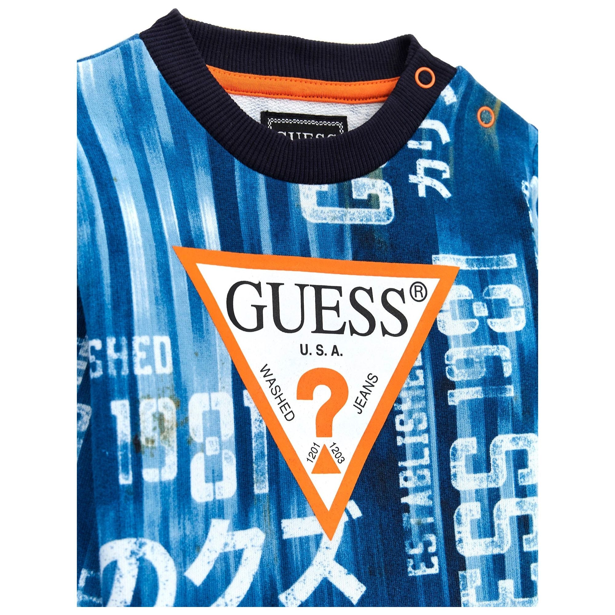 Guess - Toddler Boys Tee in Blue Print
