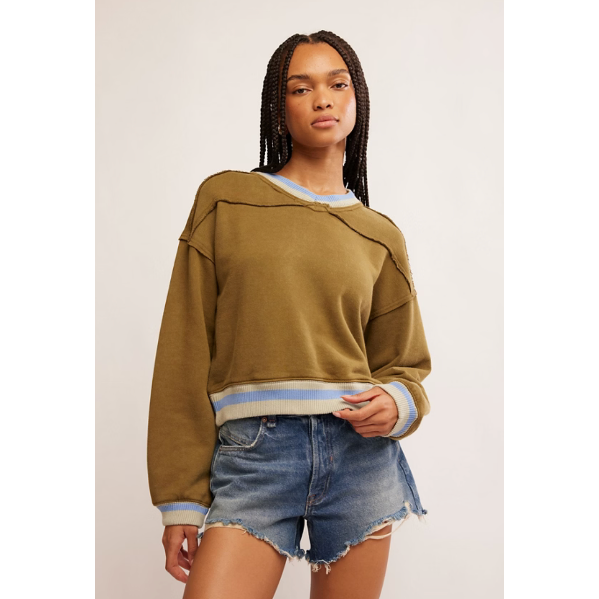 Free People - Rio Sweatshirt in Seaweed