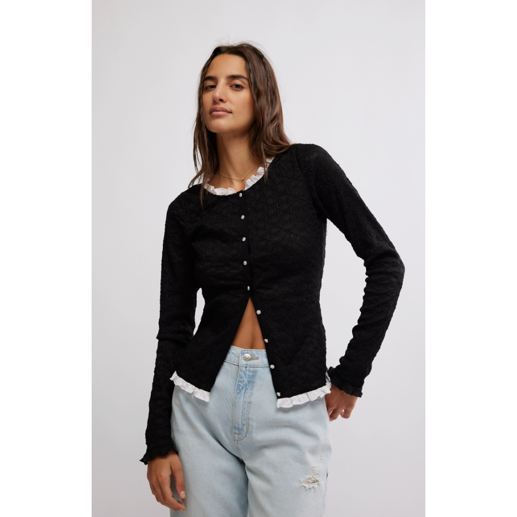 Free People -  Blackbird Cardi in Black