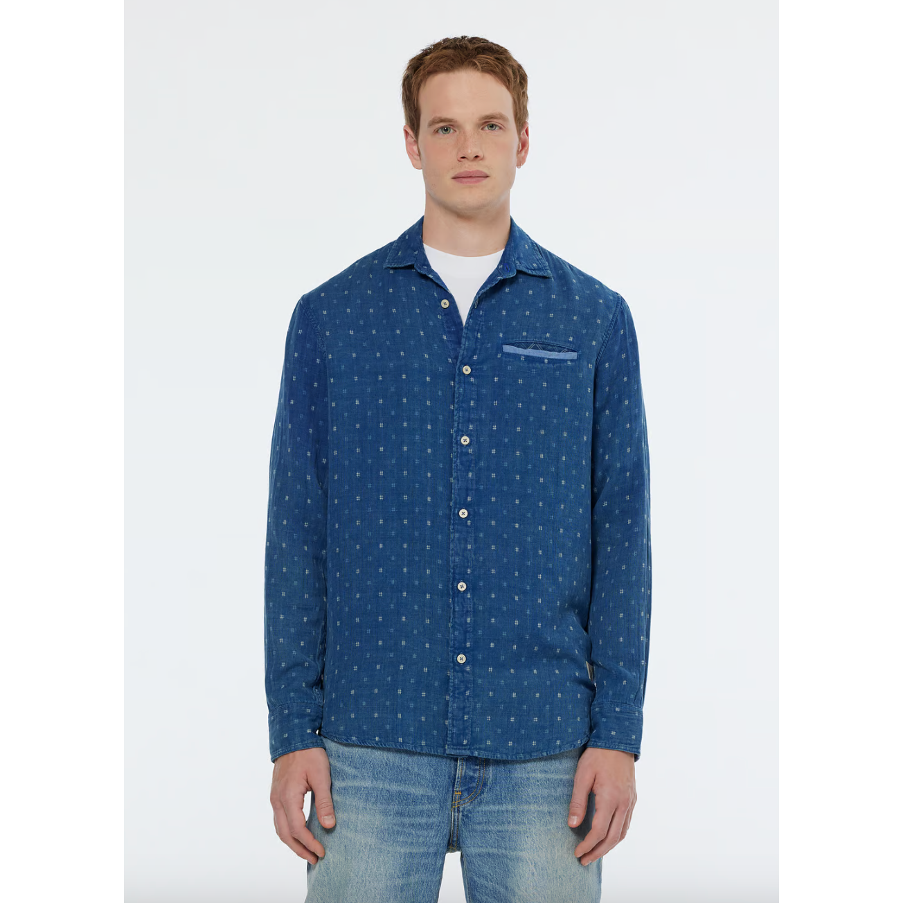 Scotch & Soda - Denim Weave Shirt in Washed Indigo