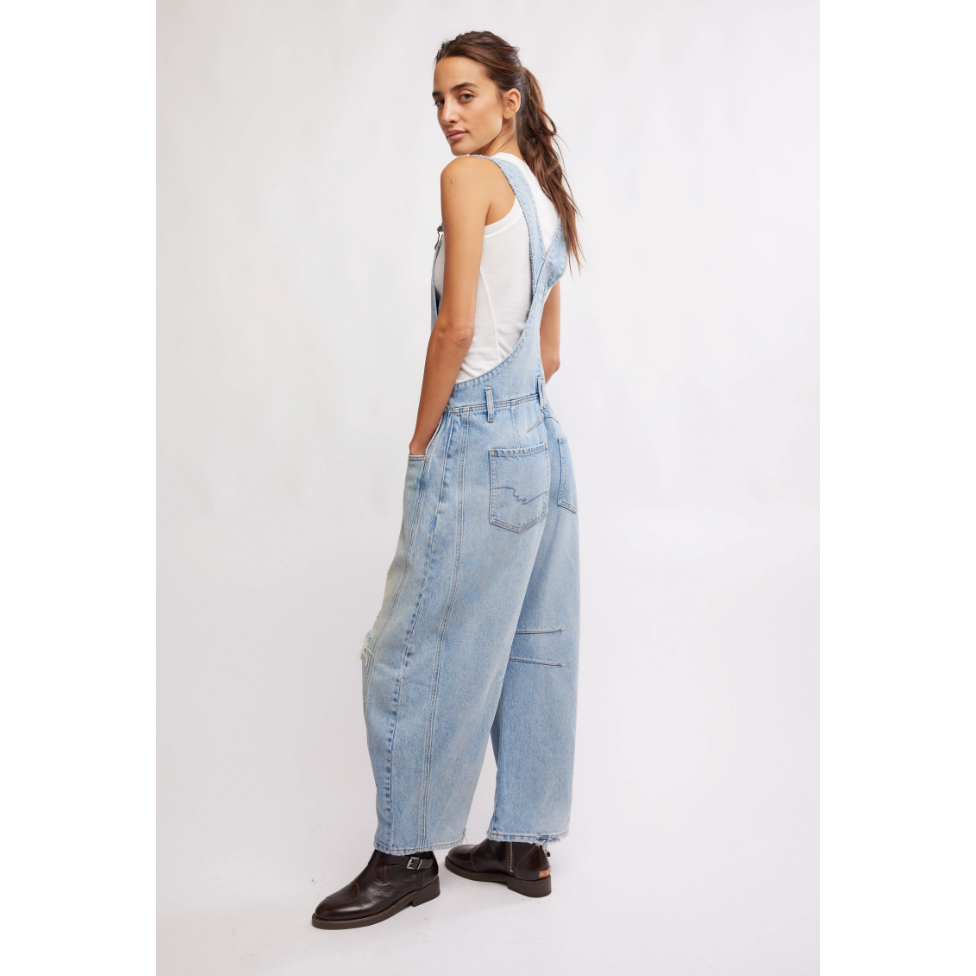 Free People - Good Luck Barrel Overalls in Going Steady