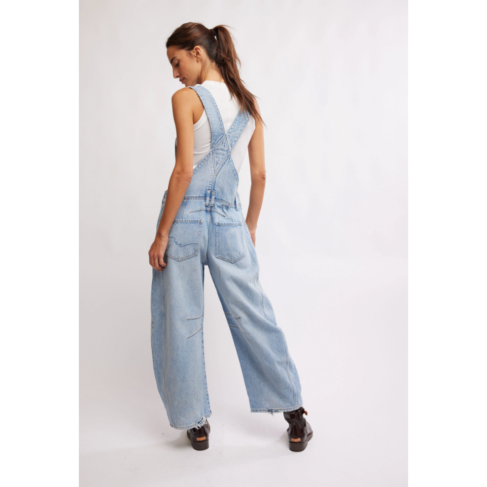 Free People - Good Luck Barrel Overalls in Going Steady