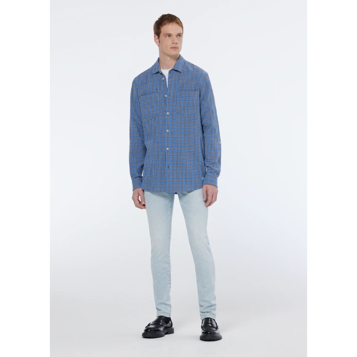 Scotch & Soda - Regular Fit Double Face Check Shirt in Blue Check