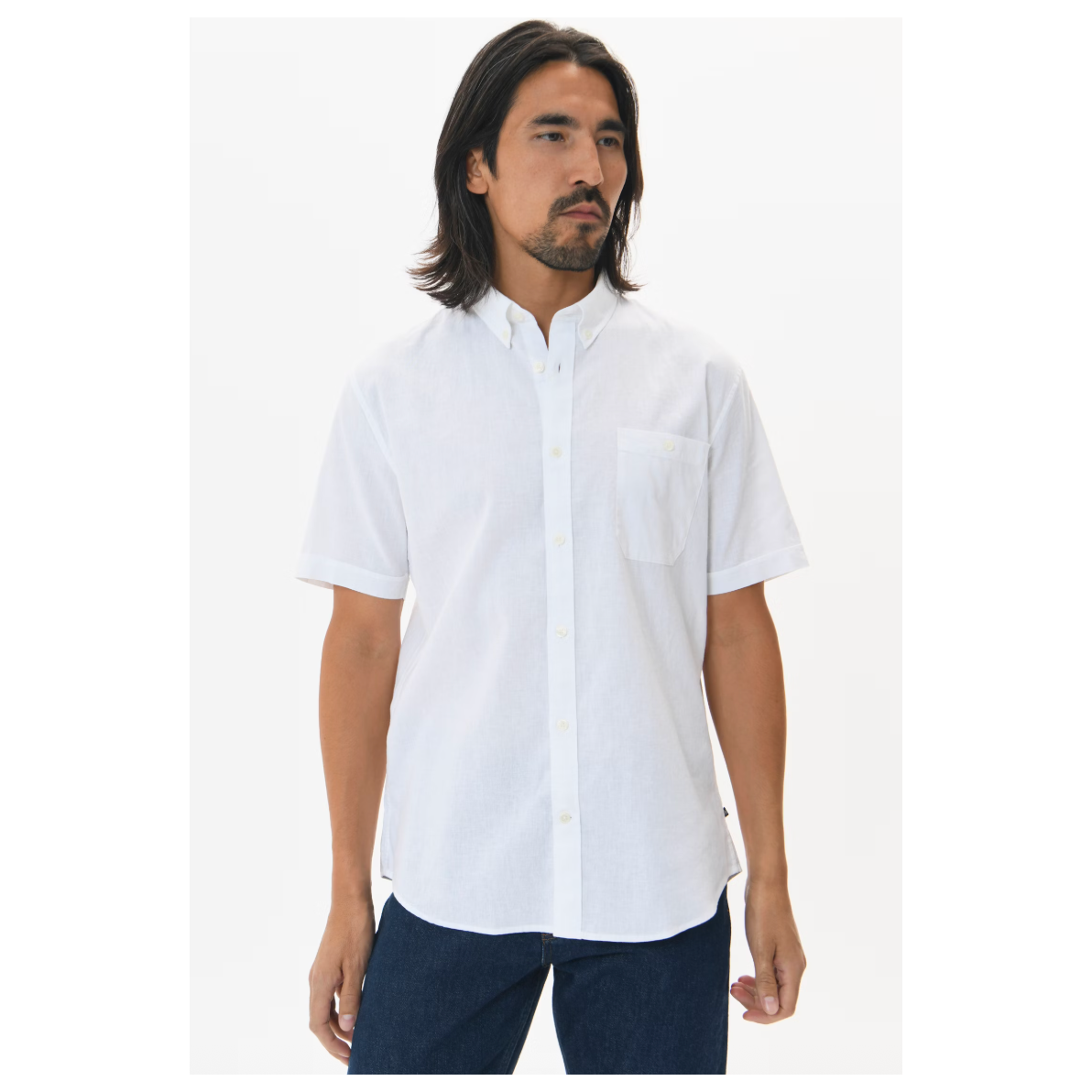 Matinique - MAtrostol Short Sleeve Shirt in White Linen