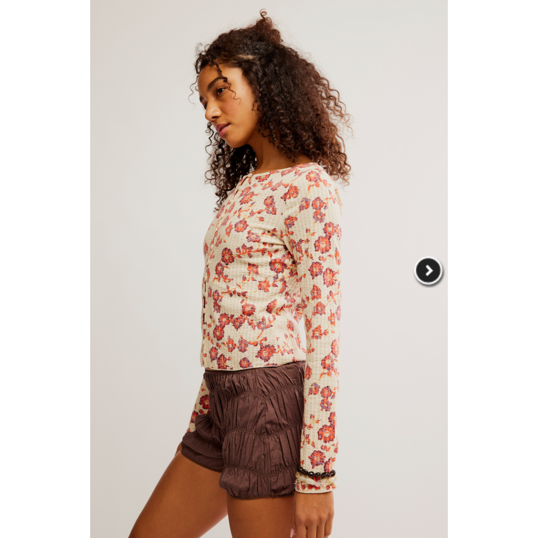 Free People - Tilly Long-Sleeve Cardi in Tea Combo