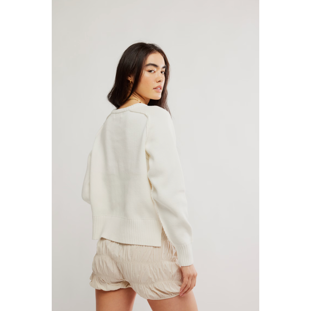 Free People - Spring Street Pullover in Optic White