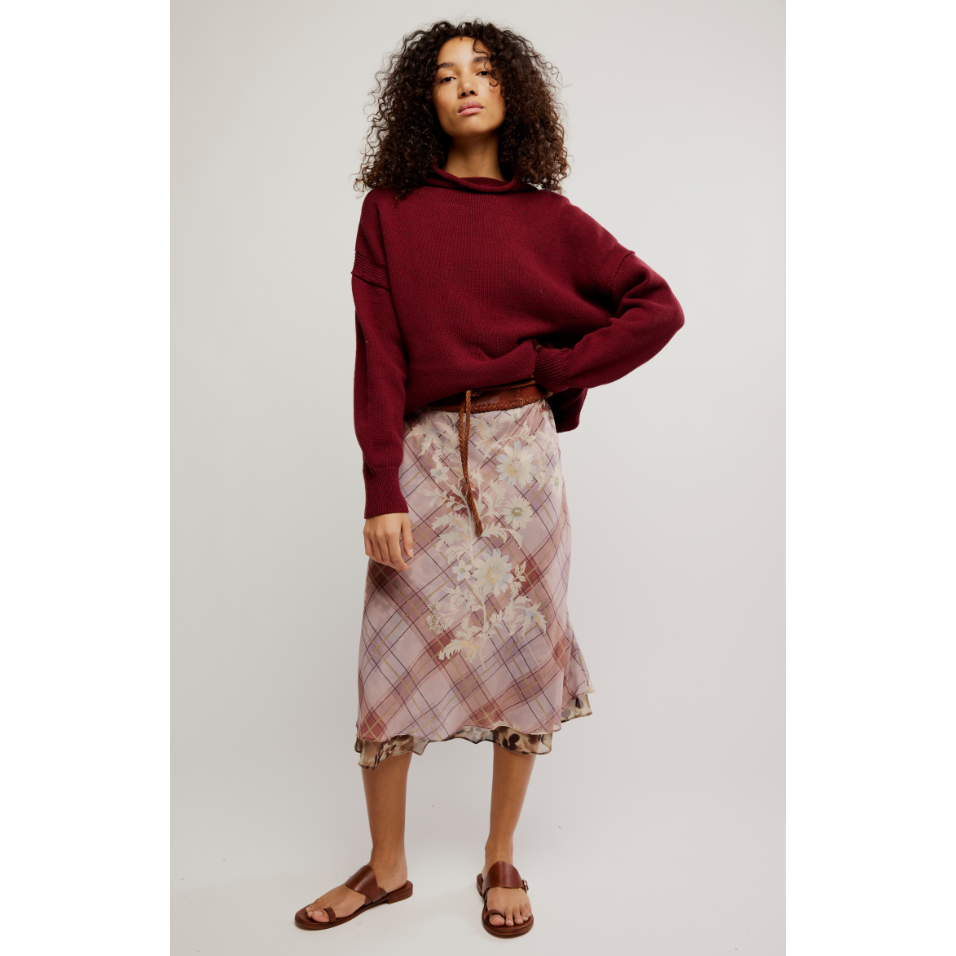 Free People - Torres Roll Neck Sweater in Dionysus