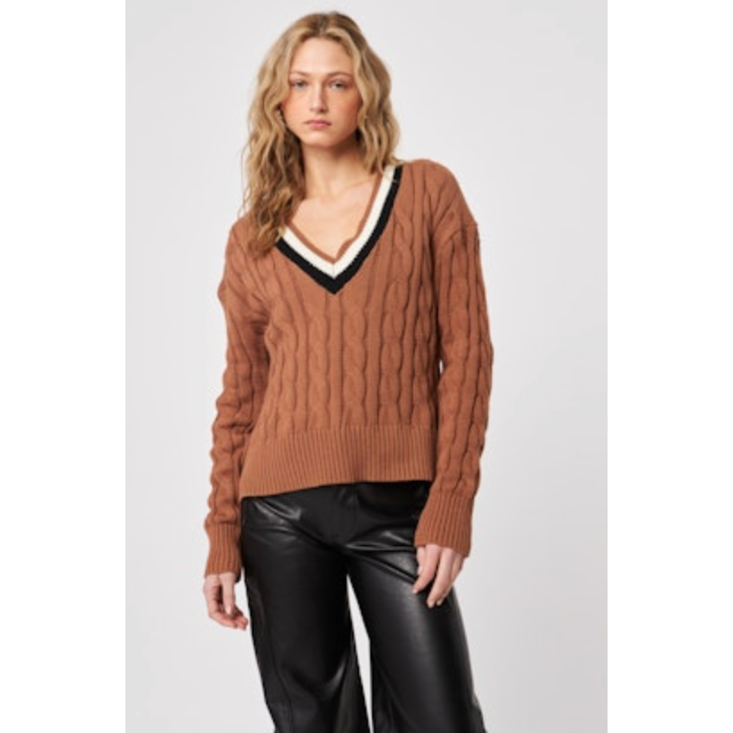 John & Jenn - Leon Sweater in Varsity Chestnut