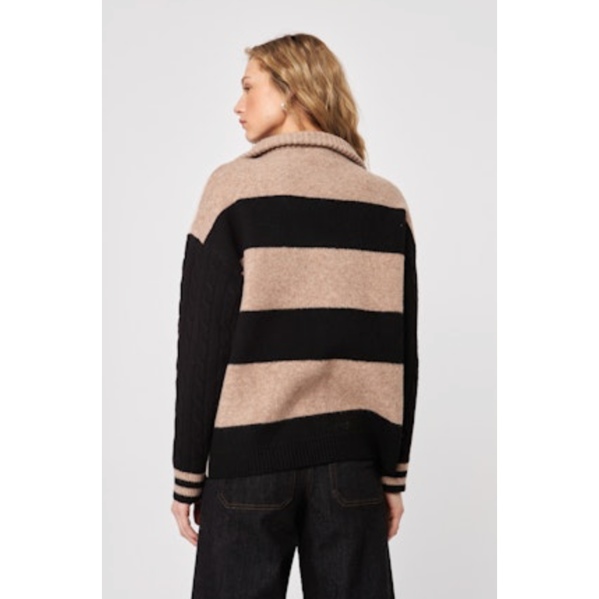 John & Jenn - Gary 1/2 Zip Sweater in Driftwood