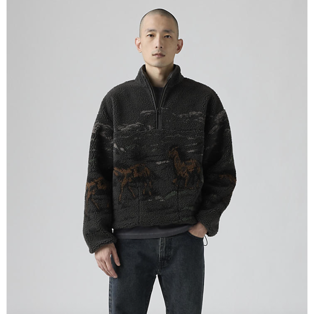 Levi's - Idyllwild Sherpa Popover in Running Horses
