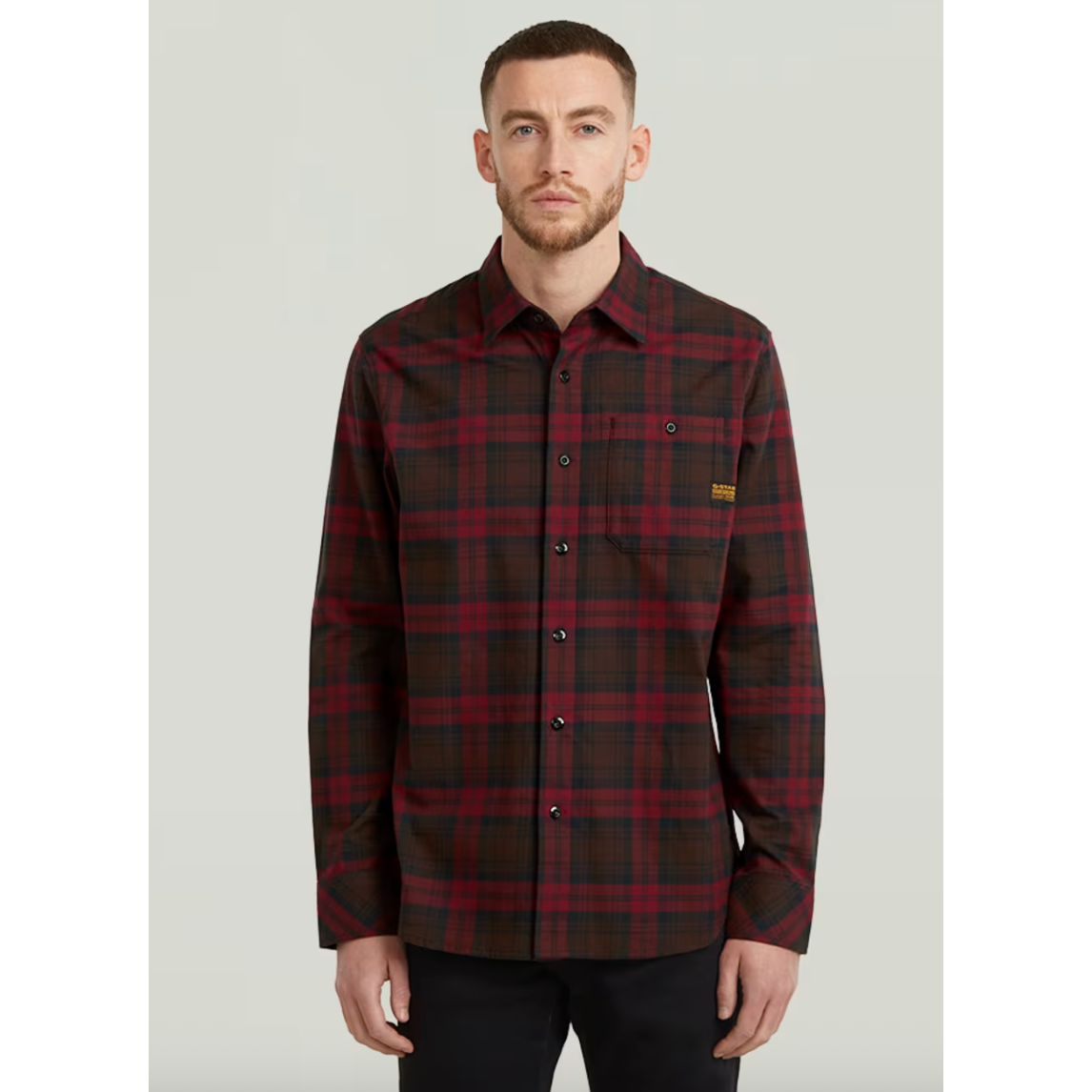 G Star - Bristum 2.0 Slim Shirt in Port Red Toby Check