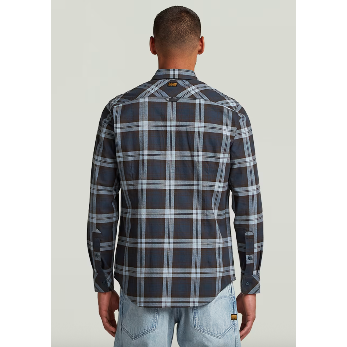 G Star - Bristum 2.0 Slim Shirt in Ash Blue Toby Check