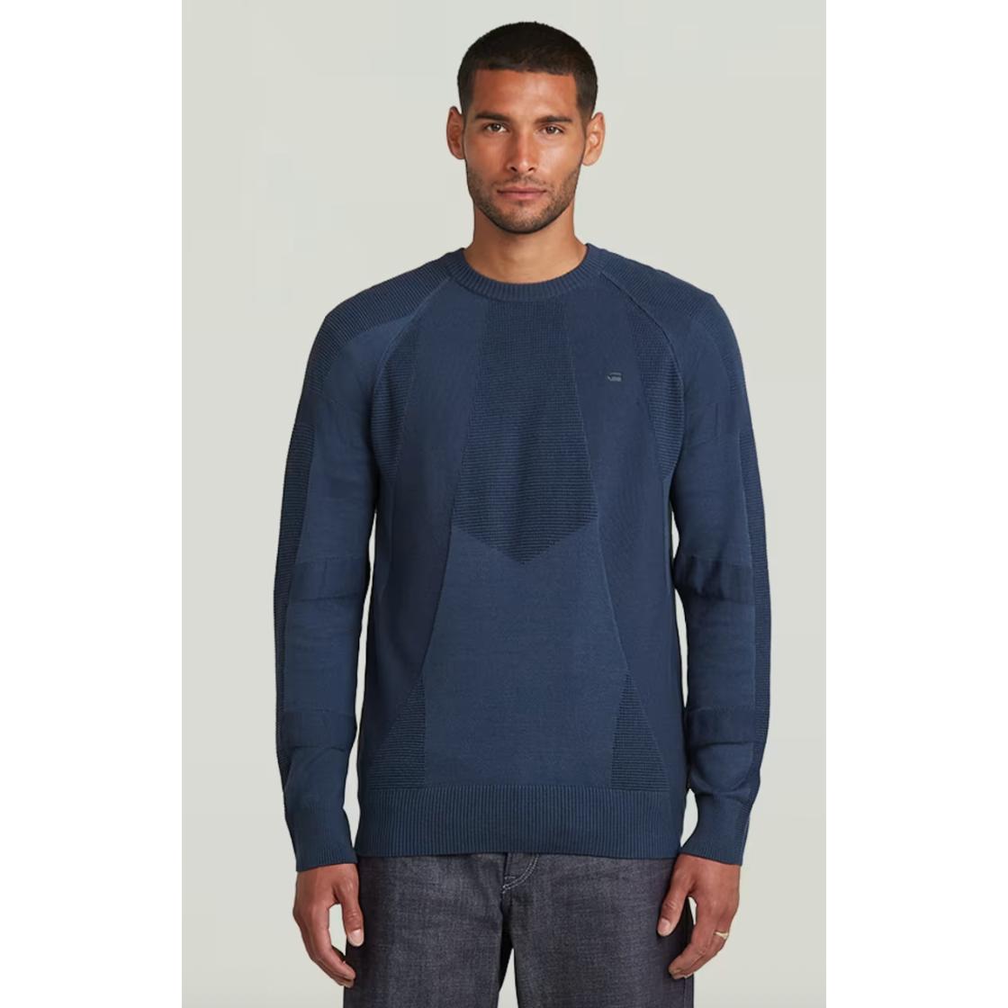 G Star - 3D Biker Ribbed Pullover in Ink